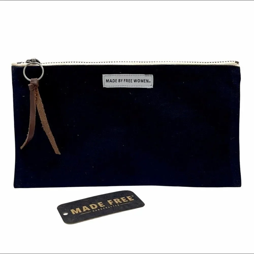 NWT Made Free Pouch - Black & Leather